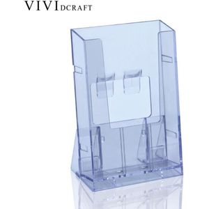 Vividcraft Kantoor Display Clear Acryl Business Transparante Kaarthouder Brochure Desk Stand Pamflet Display Papier Houder