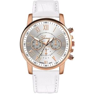 Mode Vrouwen Mannen Lederen Band Quartz Analoog Polshorloge Luxe Mode Zwart Wit Goud Dames Unisex Horloges Montre Femme533