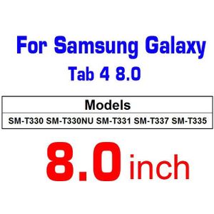 Voor Samsung Galaxy Tab 4 8.0 SM-T330 T331 T337 T335 Screen Protector Voor Samsung Tab 4 10.1 SM-T530 T531 T535 temperd Glas Film