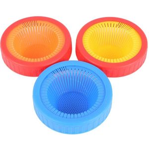 Plastic Kiemen Deksels, Kiemen Pot Zeef Caps Met Siliconen Afdichting Pakkingen Voor Brede Mond Mason Jars Inblikken Pot