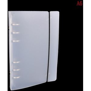 1 ST A5 A6 Doorschijnend 6 Gaten Notepad Kamp voor Notebook PP Losbladige Spiraal Bindmiddel Matte Accessoires Briefpapier levert