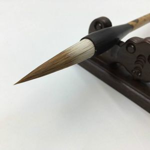 Lange Wezel Haar Kalligrafieborstel Caligrafia Wolf Wollen Borstels Chinese Schilderen Reguliere Script Schrijven Borstel Tinta China