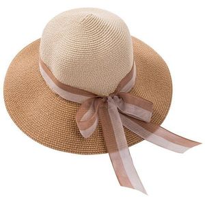 Zomer Strand Caps Voor Vrouwen Elegante Boog Lint Panama Beach Hoeden Vrouwen Sombrero Floppy Strooien Hoed Vrouwelijke Strand Zon hoeden