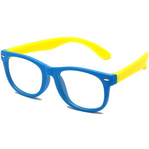 Longkeeper Kids Vintage UV400 Spektakel Ronde Brilmontuur Computer Gaming Clear Lens Uv Anti Blauw Licht Klinknagel Brillen