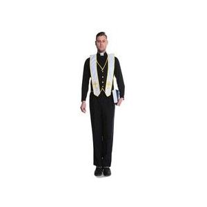 Deluxe Party Volwassen Man Fancy Kostuum Fun Thema Kleding Halloween Priester Predikant Cosplay Mannen Fancy Dress L15347