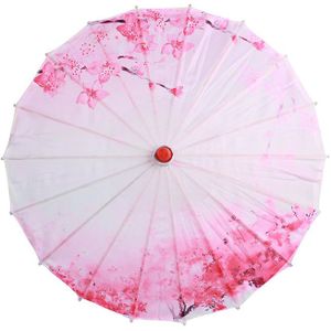 Kids Mini Bloemen Gedrukt Paraplu met Houten Handvat voor Kinderen Dansvoorstelling Woondecoratie Ambachten