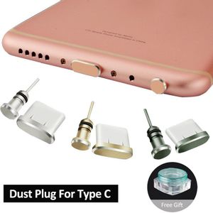 Type C Telefoon Opladen Poort Stof Plug Earphone Jack 3.5Mm 3.5 Aux Headset Stof Plug Voor Samsung S9 S8 a5 A7 Huawei P9 P10