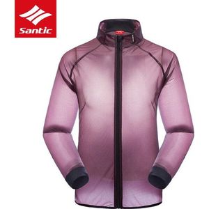 Santic Fietsen Jacket Regenjas Waterdichte UPF30 + Light Mannen Vrouwen Outdoor Professionele Road Mtb Fiets Fietsen Sport Jas