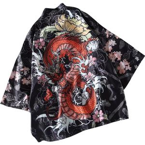 Missky Lente Zomer Shirt Mannelijke Vrouwelijke Drie Kwart Mouw Losse Dunne Kimono Vest Shirt Voor Mannen Vrouwen Liefhebbers