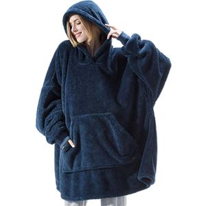 Vrouwen Unisex Solid Casual Loungewear Fall Winter Warme Zachte Fleece Pajama Hooded Lange Mouw Slaap Tops Nachtkleding