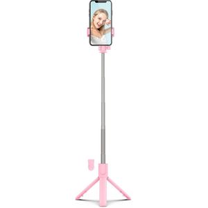 Draadloze Selfie Stok Aluminium Telescopische Pole Smart Telefoon Handheld Selfie Stand Statief All-In-One Desktop Stand
