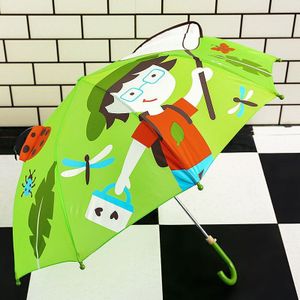 YADA Nuttige 3D Kind Automatische Cartoon Piraat Patroon Transparante Lange Paraplu Zon Regenachtige Jongens Meisjes Kids Gereedschap Paraplu YD056