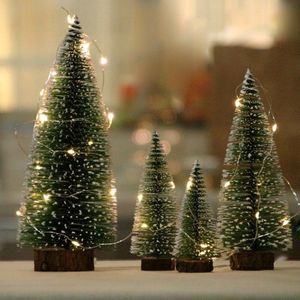 Mini Kerstboom Ceder Desktop Kleine Kerstboom Desktop Venster Tafel Kerstcadeaus Kerstversiering (Geen Lamp)