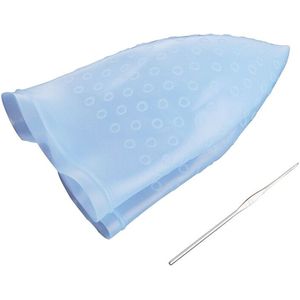 Salon Dye Siliconen Cap + Hook Siliconen Haar Hoogtepunten Cap Naald Herbruikbare Haarkleuring Cap Haarverf Hoed Hairstyling Tool