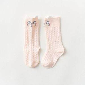 6 Paar/partij 0-1-3Years Cartoon Leuke Super Dunne Jacquard Mesh Baby Kids Mosquito Sok Kinderen Baby Tofddler Knie Hoge Sokken