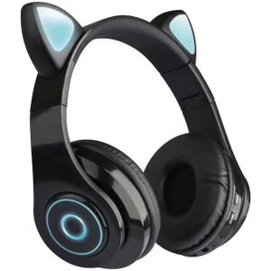 Carprie Koptelefoon Draadloze Hoofdtelefoon Led Kat Ear Bluetooth Hoofdtelefoon V5.0 Jongeren Kids Gaming Headsets Met Microfoon ????????