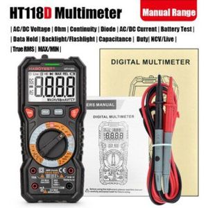 HT118 Digitale Multimeter Tester Hoge Nauwkeurige 6000 Telt 1000V Ac/Dc Ohm Hz Ncv Live C/F duty Multimetro Voltage Meter