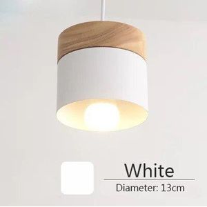 Moderne Hanglampen Nordic Light Hout Ijzer Kleurrijke Led Opknoping Lamprestaurant Koffie Slaapkamer E27 Led Licht