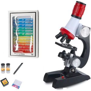 100X 400X 1200X Microscoop Kits Lab Hd Led Home School Science Educatief Kinderen Speelgoed Biologische Microscoop Voor Kinderen