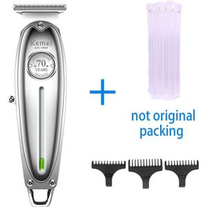 Kemei Alle-Metalen Professionele Clipper Voor Kapper Tondeuse Oplaadbare Mannen Elektrische Baard Scheerapparaat Haar Snijmachine
