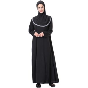 Lange mouw Siamese Gewaad moslim kleding vrouwen Islamitische abaya jurk jilbab, islamitische kleding Arabische Gewaad met hijab TH904