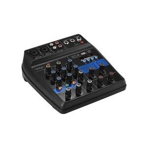 Draagbare 4 Kanalen Usb Mini Sound Mixing Console Audio Mixer Versterker Bluetooth 48V Phantom Power Voor Karaoke Ktv Wedstrijd deel