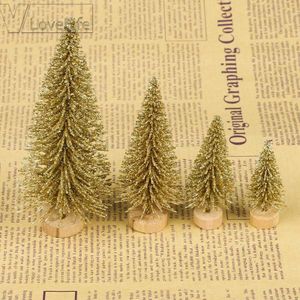 Led-mini-kerstboom, 4 stuks, kleine kerstboom met verlichting, kunstdennenboom, klein, kleurrijke verlichting, kerstboom, kleine dennenboom, kerstdecoratie, tafelcadeau