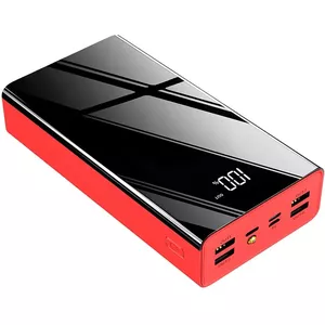Powerbank 50000 MAh Met Zonnepaneel – Snelladen, 4 Uitgangen En LED-kampeerlicht (waterdicht, Buitenproof)