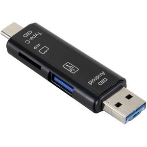 5 In 1 Usb 3.0 Type C/Usb/Micro Usb Sd Tf Geheugenkaartlezer Otg Adapter Connector high Speed Memory Card Reader