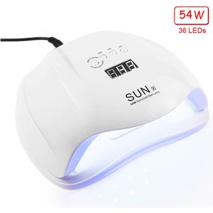 80/54/36W Uv Nail Lamp Led Lamp Voor Manicure Nail Droger Voor Alle Gels Polish Infrarood sensor 10/30/60/99 S Timer Lcd Display