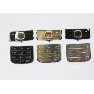 10 sets Zwart/Zilveren/Goud Behuizing Home Belangrijkste Functie Knoppen Toetsenborden Toetsenborden Beschermhoes Voor Nokia 6700c 6700, gratis
