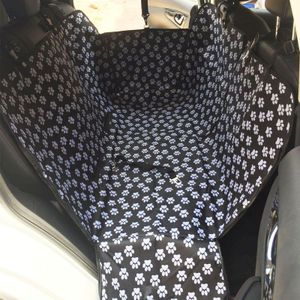 Huisdier Auto Mat Oxford Voetafdruk Hond Carriers Achter Back Waterdichte Pet Car Seat Cover Matten Hangmat Protector Met Veiligheid riem