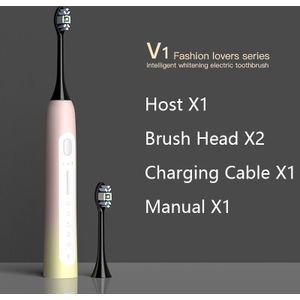 Sonic Elektrische Tandenborstel Paar Set V1 5 Modus Borstel Whitening Ultra Sonic Automatische Tandenborstel Snelle Oplaadbare