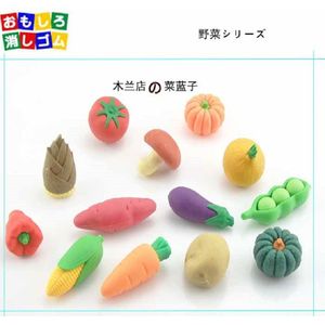 Japan Originele Iwako Gum Groenten Serie Gum 3d Rubber 8 Units/Lot