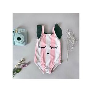 Baby Meisjes Ruches Mouwen Streep Bikini Badpak Badmode Badpak