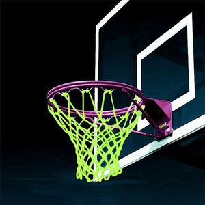 Universele Indoor Outdoor Sport Vervanging Lichtgevende fluorescerende groene Basketbal Hoepel Doel Velg Netto Nylon Fit elke basketbal hoepel