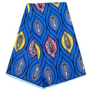 Garantie Real Wax 100% Katoen Blauw Afrikaanse Stof Mode Afrikaanse Print Stof