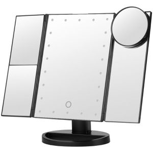 Draagbare Verstelbare 3 Folding Led Light Touch Dimmen Desktop Make Lamp Cosmetische Spiegel