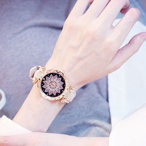 Vrouwen Horloges Armband Set Sterrenhemel Dames Armband Horloge Casual Lederen Quartz Horloge Klok Relogio Feminino