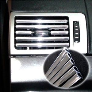 4M U Style Diy Car Interior Air Conditioner Outlet Vent Grille Chrome Decoratie Strip Zilverkleurige