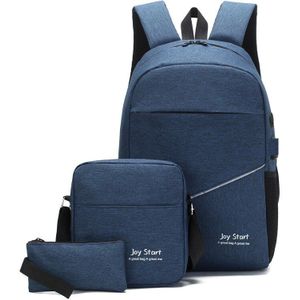 3 Stks/set 15.6 Inch Usb-poort Opladen Schooltassen Oxford School Rugzakken Tieners Jongens Meisjes Dagrugzak Schoudertas Sac Mochilas