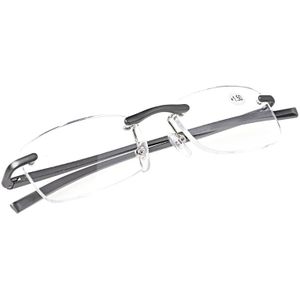 Aluminium Legering Randloze Leesbril Verziend Glazen Hars Lens + 1.0 Tot + 3.5