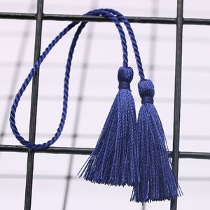 10Pcs Double-end Lange Touw Tieback Kwasten Fringe DIY Ambachten Sieraden Gordijn Kledingstukken Decor Silk Cord Rope Tape kwasten Hanger