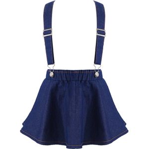 Kids Meisjes Stijlvolle Rok Kleding Verstelbare Jarretel Bandjes Kriskras Terug Elastische Tailleband Denim Rok Kid Kostuums