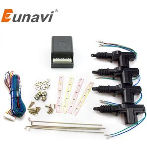 Eunavi Universele Auto Deurslotaandrijving 12-Volt Motor (4 pak) auto Centrale Vergrendeling Keyless Entry System