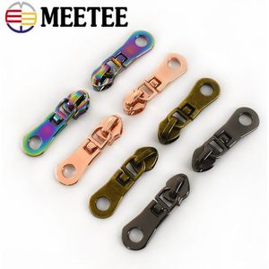 Meetee 5Pcs 5 # Rits Sliders Voor Nylon Ritsen Kledingstuk Service Ritsen Hoofd Jasje Jas Slider Diy Naaien Zip puller Materiaal