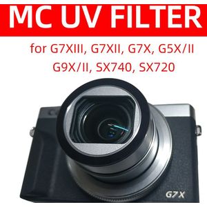 Multi-Coated Mc Uv Filter Lens Protector Voor Canon G7X Mark Iii Ii G7 X G9X G5X SX740 SX720 hs (Hd Optische Glas)
