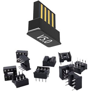 1 Set Bluetooth 5.0 Adapter Desktop Computer & 10 Pcs Dip Ic Pcb Board Sockets Lassen Adapter