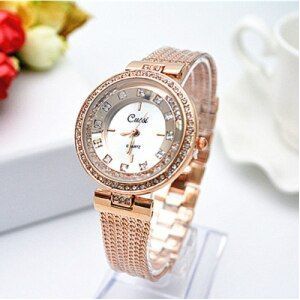 Cussi Brand Rose Gouden Armband Horloge Vrouwen Horloges Luxe Diamant Horloges Dames Horloge Klok Montre Femme Reloj Mujer