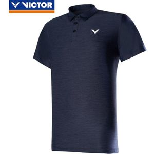 Victor Leisure Serie Gebreide Polo T-shirt S-00020 Dezelfde Stijl Voor Mannen En Vrouwen